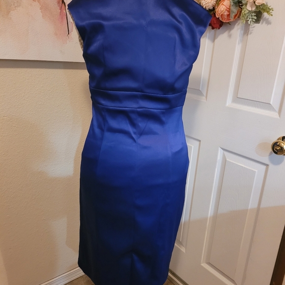 SANGRIA Satin fitted dress 12 - Picture 2 of 5